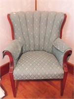 BARREL/RIBBED BACK  ACCENT ARM CHAIR