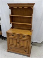 Maple server Cabinet with hutch