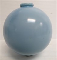 4.5" Round Blue Milk Glass Lightning Rod Ball.