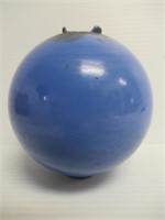 4.5" Round Cobalt Blue Milk Glass Lightning Rod