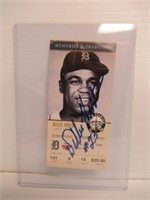 1999 Detroit Tigers Ticket Stub Signed by Willie