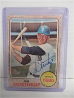 1968 Topps Tigers Jim Northrop Signed Baseball