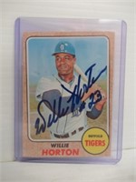 1968 Topps Tigers Willie Horton Signed Baseball
