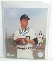 Detroit Tigers Pat Dobson Signed 8 x 10 Photo.
