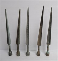 (5) Bayonet Lightning Rod Threaded Finials.
