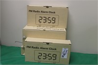 Lot of 5 FM Radio Alarm Clocks