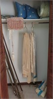 CONTENTS OF CLOSET-DRAPES-RODS-