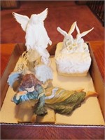 (2) ANGELS AND HUMMING BIRD BOX