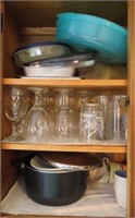 CONTENTS OF CABINET-CUPS-GLASSES-