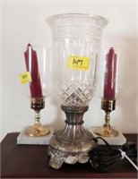 LAMP & CANDLE HOLDER PAIR