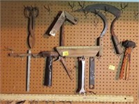 VARIOUS TOOLS-HAMMERS-SAWS-ETC