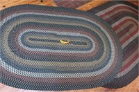 Pair of Braided Woven Oval Rugs