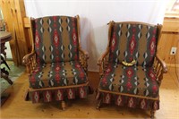 Southwest-Style Upholstered Chair & Rocker by Gem