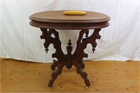 Vintage Eastlake Oval Side Table