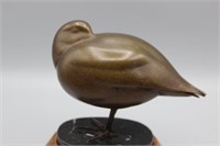 Tim TerMeer Bronze "Snoozin" Bird Statue