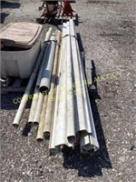 Gutters and pvc pipe and pipe fitting lot