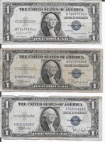 (3) $1 Silver Certificates, Series 1935