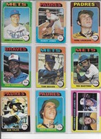 (36) 1975 Topps Baseball Cards: Berra/Mays, Seaver