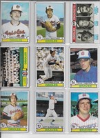 (13) 1979 Topps Baseball Cards: Niekro, Martinez,+