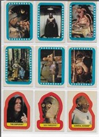 (12) 1983 & '77 Star Wars Stickers & Cards