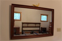 Wood Frame Wall Mounted Mirror B