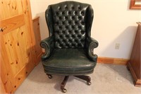 Leather Rolling Tufted Executive Chair