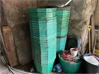 2-stacks of mineral tubs & misc