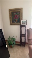 Plant stand and pictures