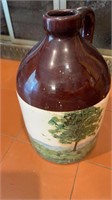Hand painted crock jug