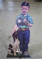 Vintage John Deere Toy Tractor Boy/Dog Display