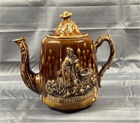 Antique Bennington teapot "Rebekah at the well”