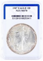 Coin 1997 Silver Eagle First Day, NES MS70