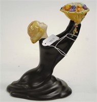 Good Clarice Cliff ceramic figural candlestick
