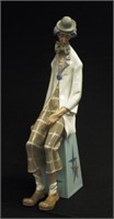 Large Lladro "Clown with Concertina" figurine
