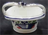 Rare miniature naively painted 18th C milk pail