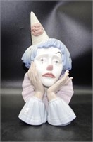 Large Lladro Jester Clown Head figure
