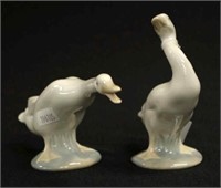 Two Lladro 'Goose' figures