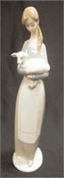 Lladro Woman with Lamb figure