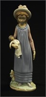 Lladro 'Girl with Doll' figure
