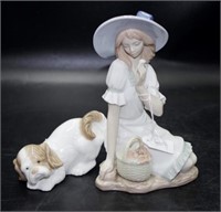 Nao Spain Seated porcelain girl figure