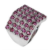 Natural Unheated Rhodolite Ring