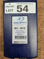 Goliath M3-M12 tap and drill set 28 piece
