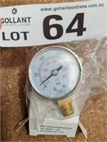 Pressure gauge, 0 to 350psi