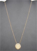 Sunflower "D" Diamond Necklace