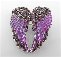 Pink & Purple Guardian Angel Wing Pendant