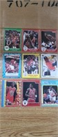 9 Michael Jordan Sports cards in plastic binder
