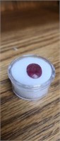 Madagascar Ruby gemstone oval cut and faceted 5.8