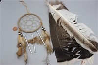 Dreamcatcher Chime and 3 Feathers