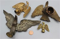 Collection 4 Brass Eagle Finials