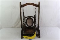 Vintage Caned Doll Seat Chair Swing